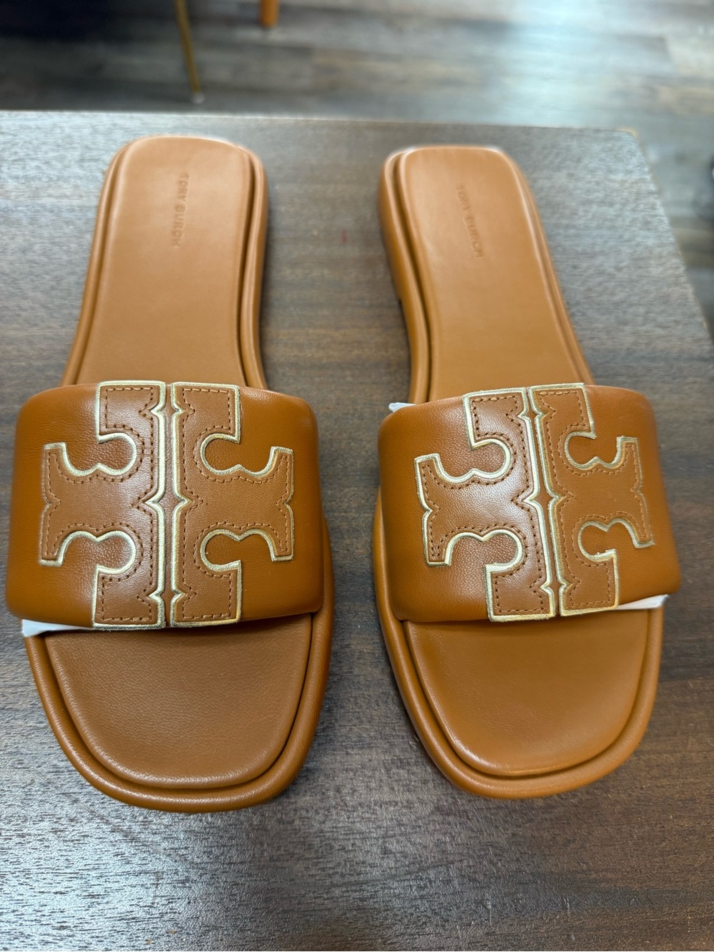 NWT Tory Burch Tan Miller Slide Sandals